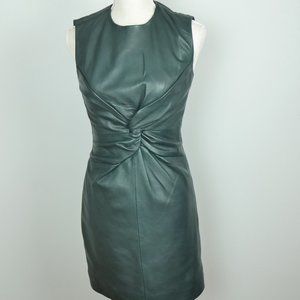 Maje Black Leather Twist Mini Dress NWT with Flaw